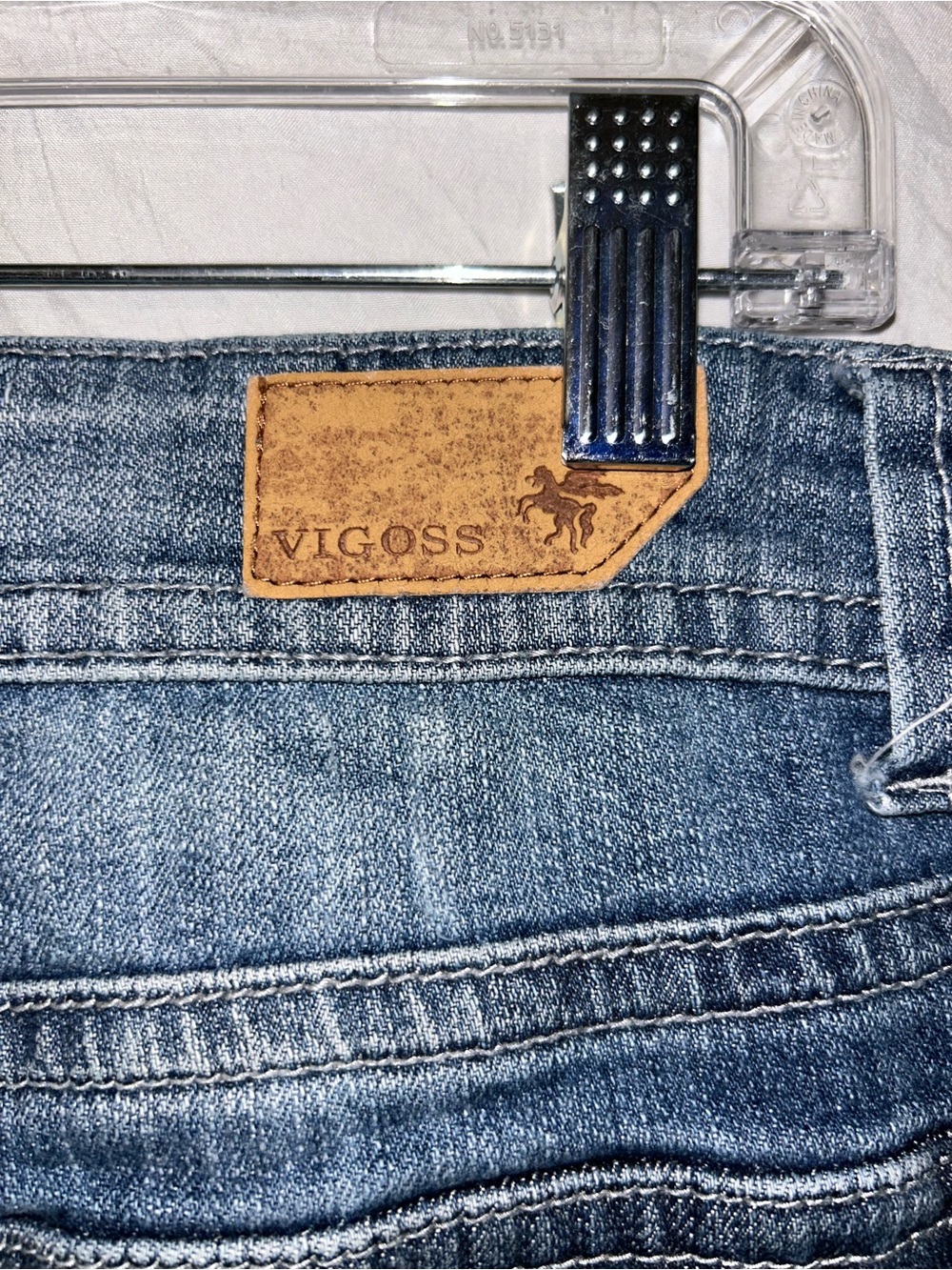 Vigoss the New York Mid-Rise Distressed Bootcut Jeans 13 hems worn - Picture 6 of 9